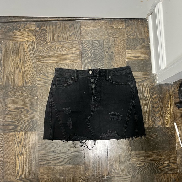 We The Free Dresses & Skirts - We The Free Black Denim Mini Skirt